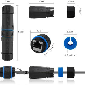 Acoplador RJ45 CAT6 IP68